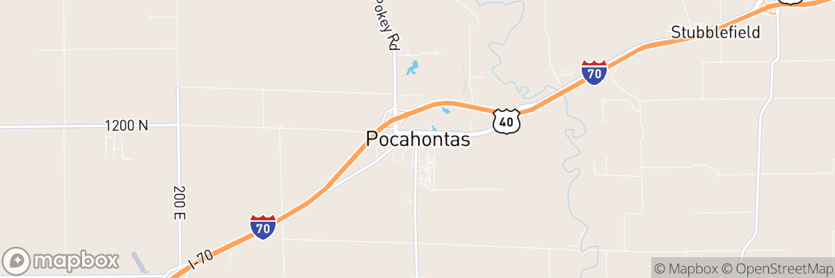 Pocahontas, Illinois map