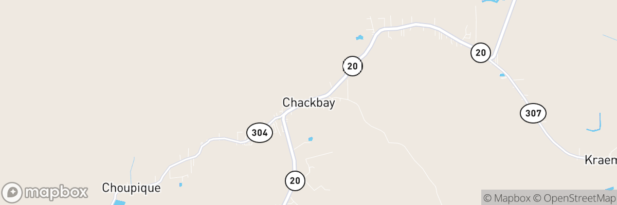 Chackbay, Louisiana map