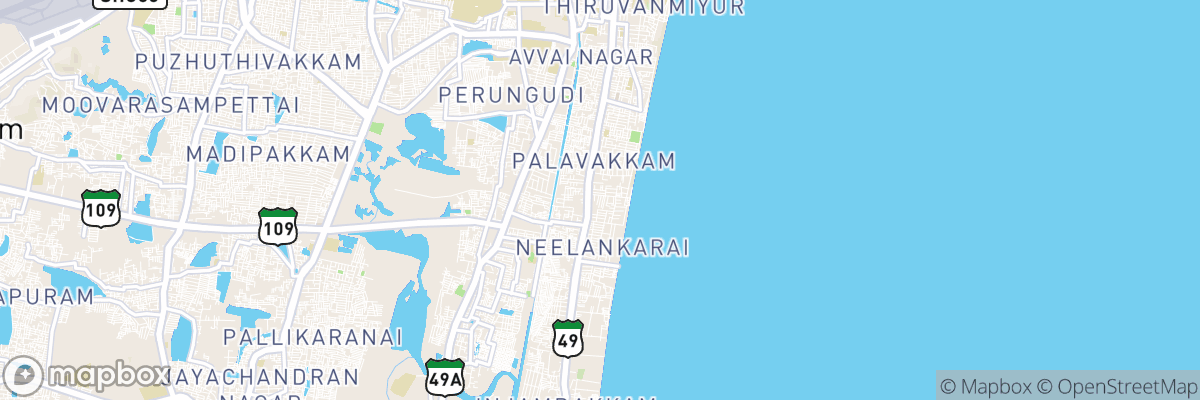 Palavakkam, Tamil Nādu map