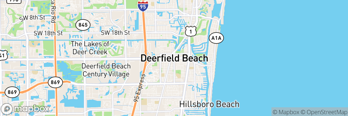 Deerfield Beach, Florida map