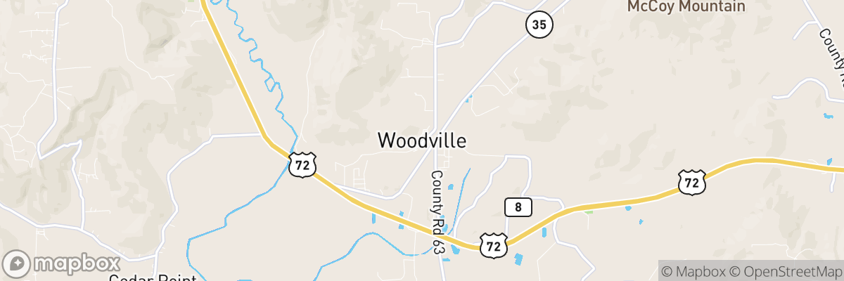 Woodville, Alabama map