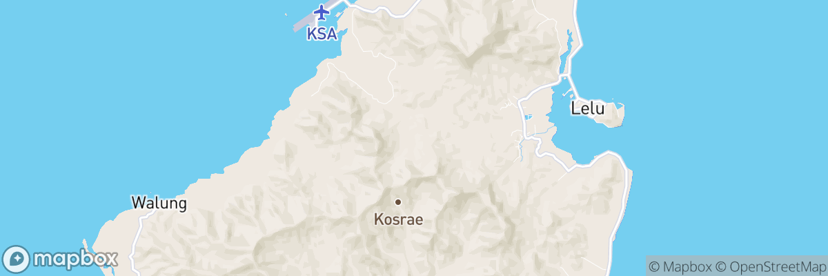 State of Kosrae, Kosrae map