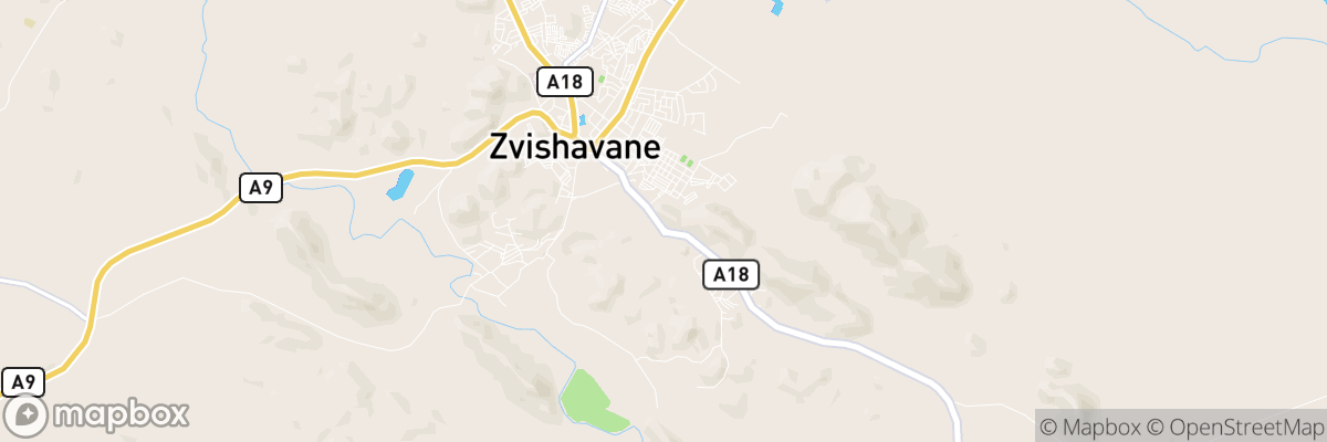 Zvishavane, Masvingo Province map