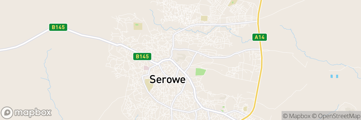 Serowe, Central District map