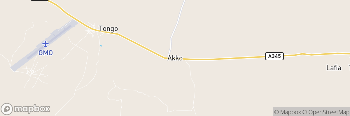 Akko, Gombe State map