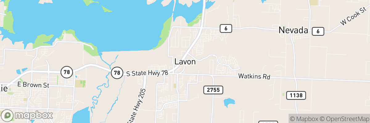 Lavon, Texas map