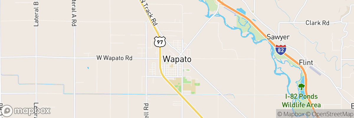 Wapato, Washington map