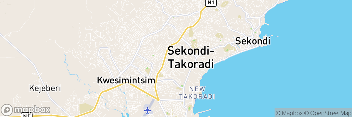 Sekondi-Takoradi, Western Region map