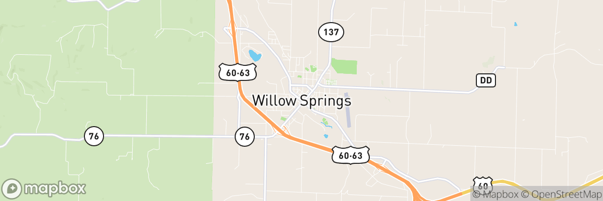 Willow Springs, Missouri map