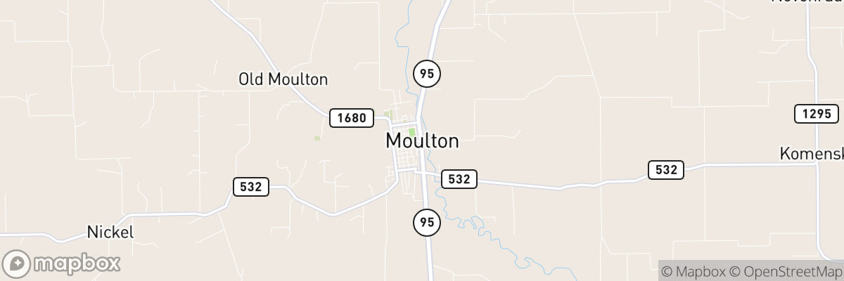 Moulton, Texas map