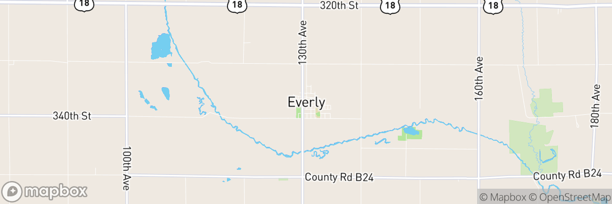 Everly, Iowa map