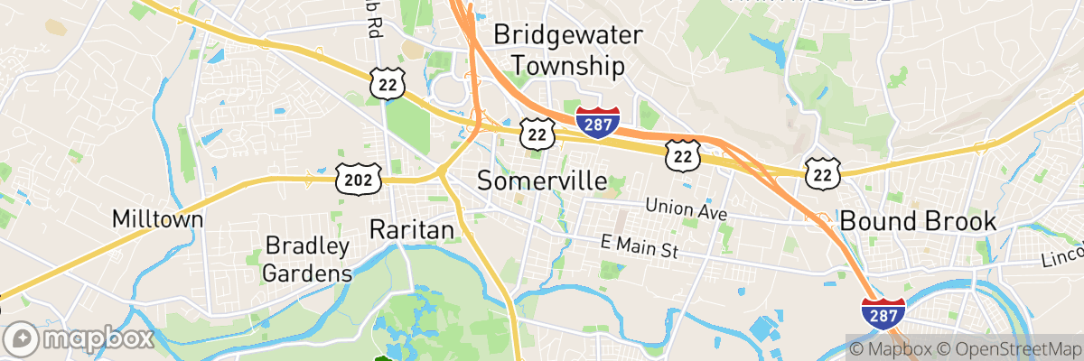 Somerville, New Jersey map