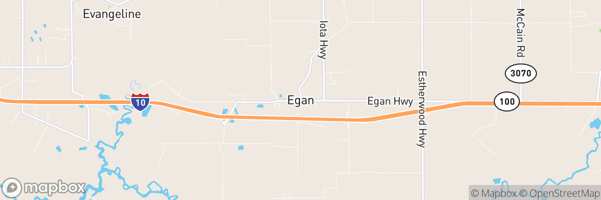 Egan, Louisiana map