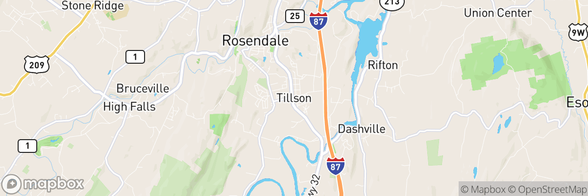 Tillson, New York map