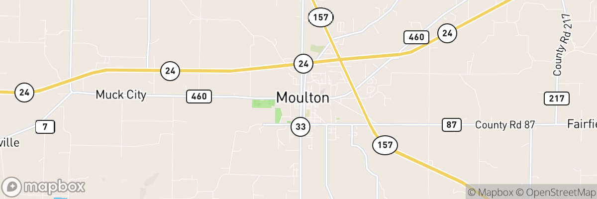 Moulton, Alabama map