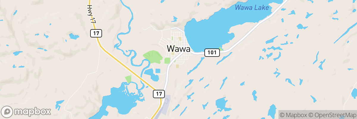 Wawa, Ontario map