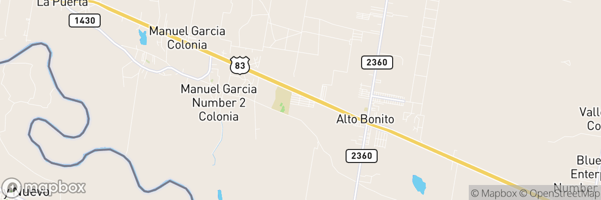 West Alto Bonito Colonia, Texas map