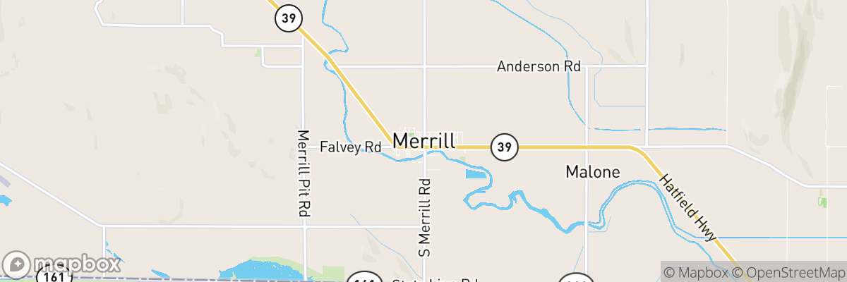 Merrill, Oregon map