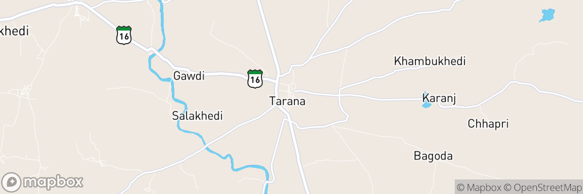 Tarāna, Madhya Pradesh map