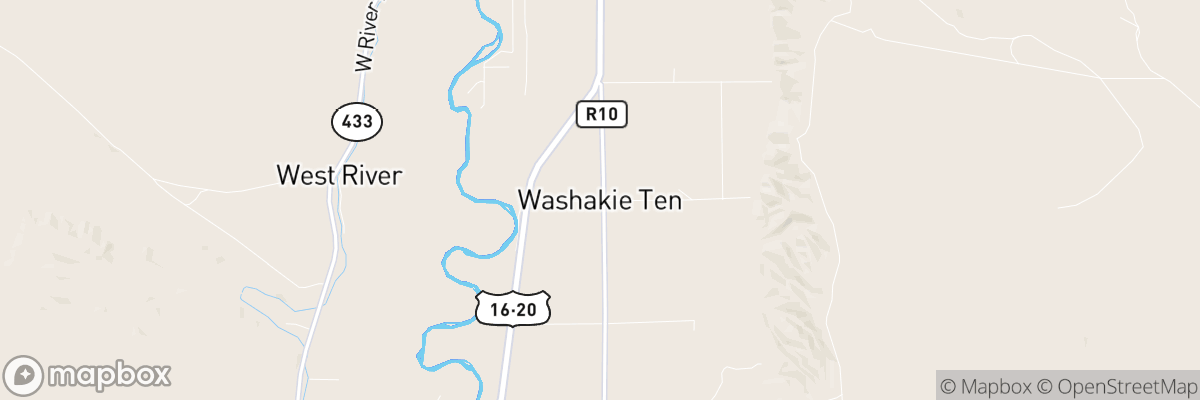 Washakie Ten, Wyoming map