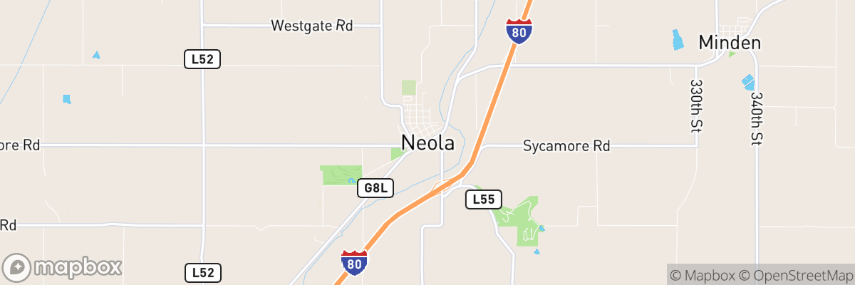 Neola, Iowa map