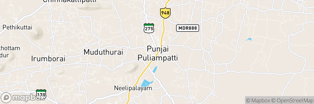 Punjai Puliyampatti, Tamil Nādu map