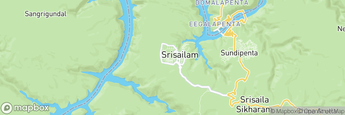 Srīsailain, Andhra Pradesh map