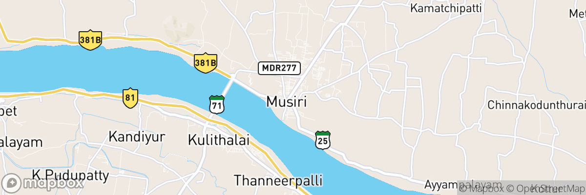 Musiri, Tamil Nādu map