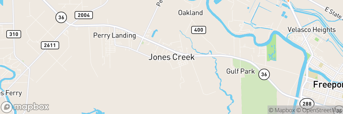 Jones Creek, Texas map