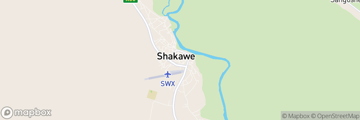 Shakawe, North West District map