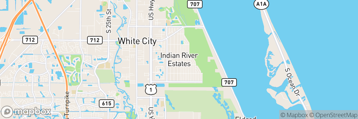 Indian River Estates, Florida map