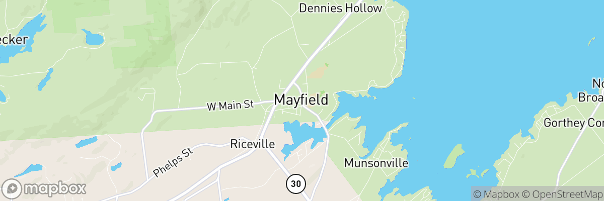 Mayfield, New York map