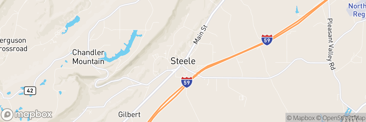 Steele, Alabama map