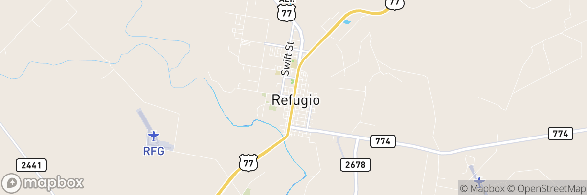 Refugio, Texas map