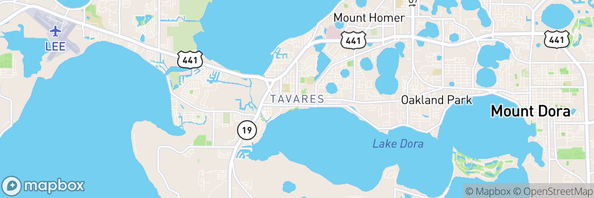 Tavares, Florida map