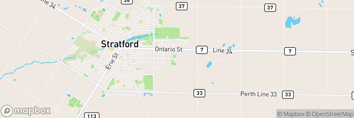 Stratford, Ontario map