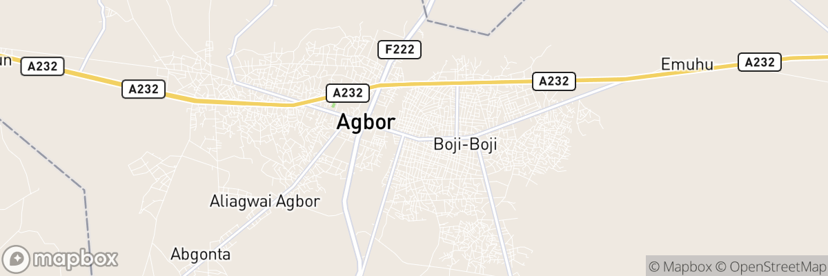 Agbor, Delta State map