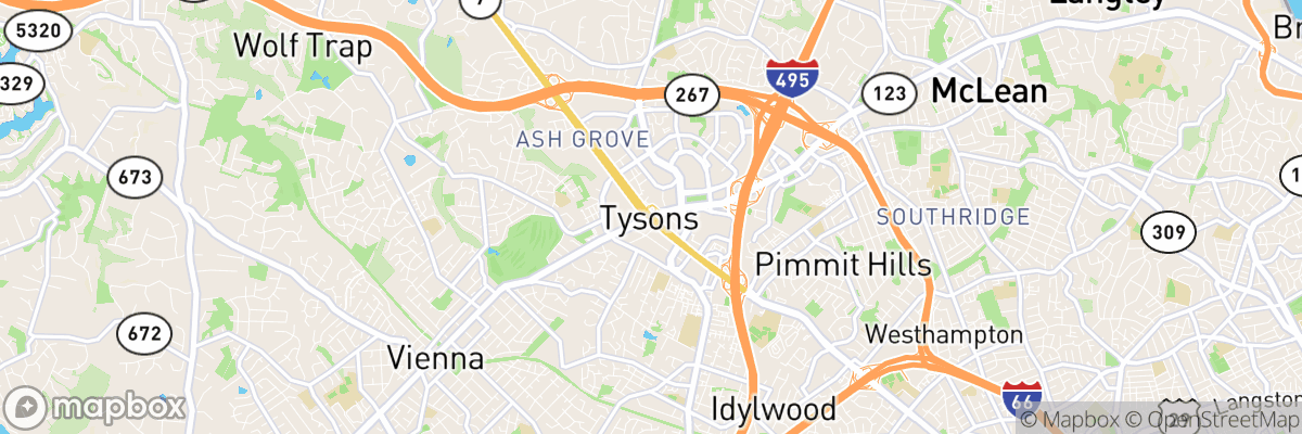 Tysons, Virginia map