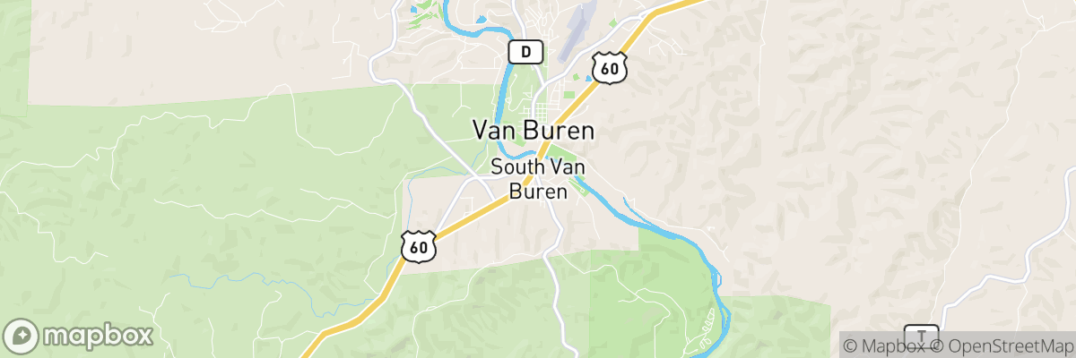 South Van Buren, Missouri map