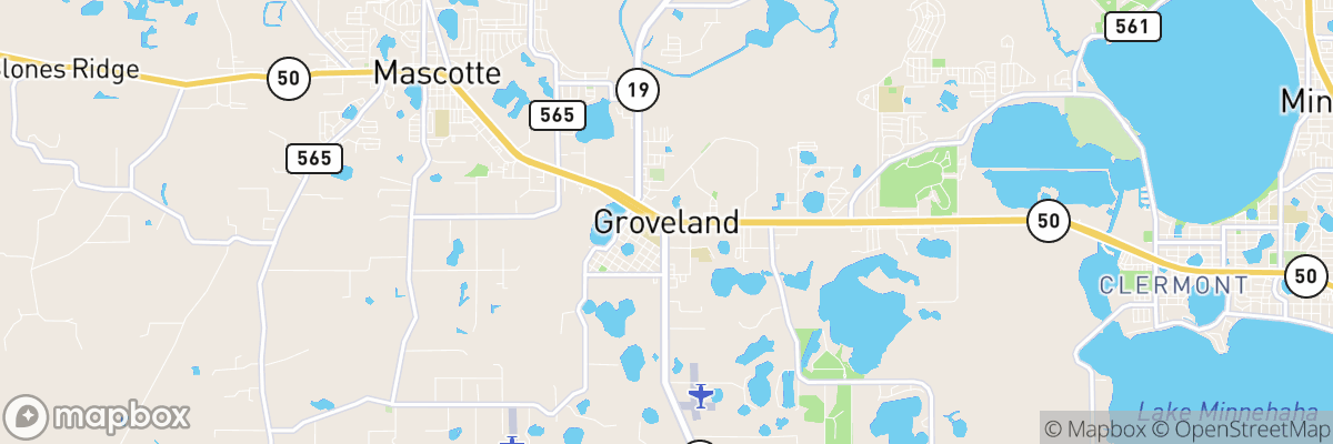 Groveland, Florida map