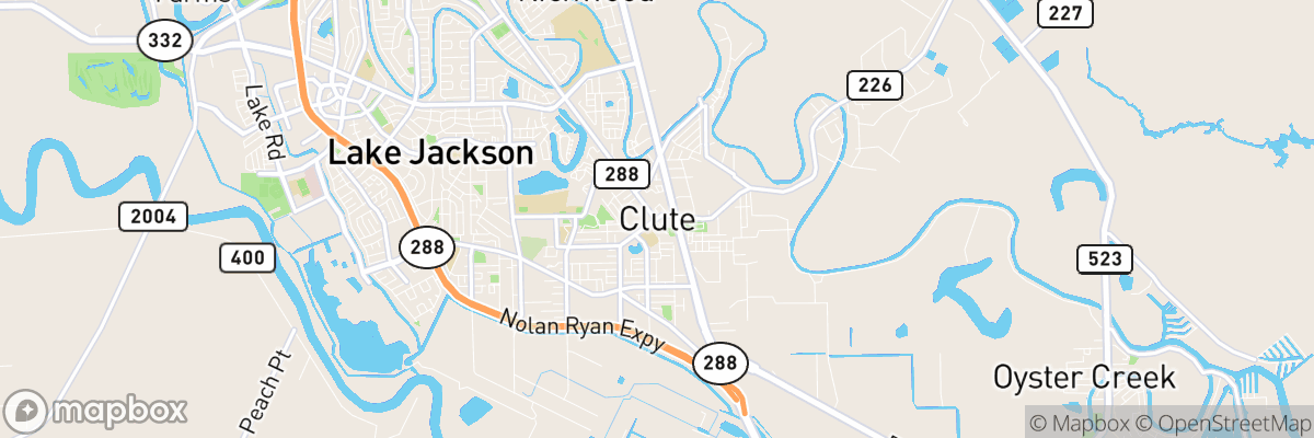 Clute, Texas map