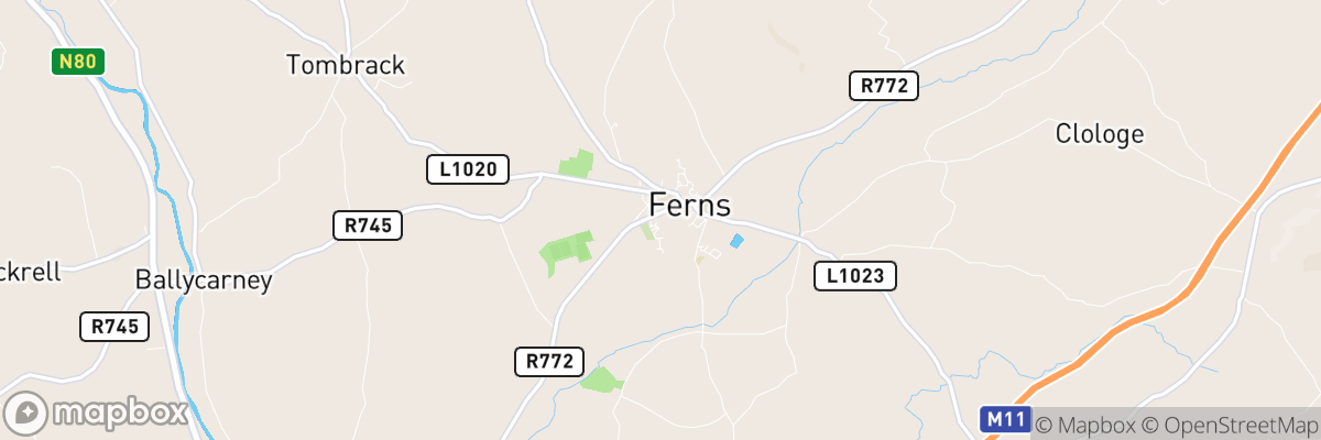 Ferns, Leinster map