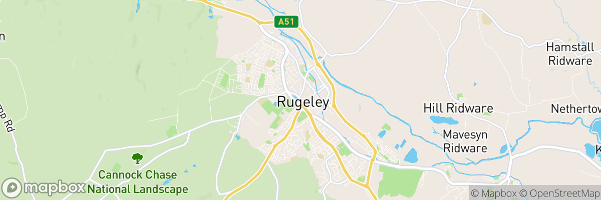 Rugeley, England map