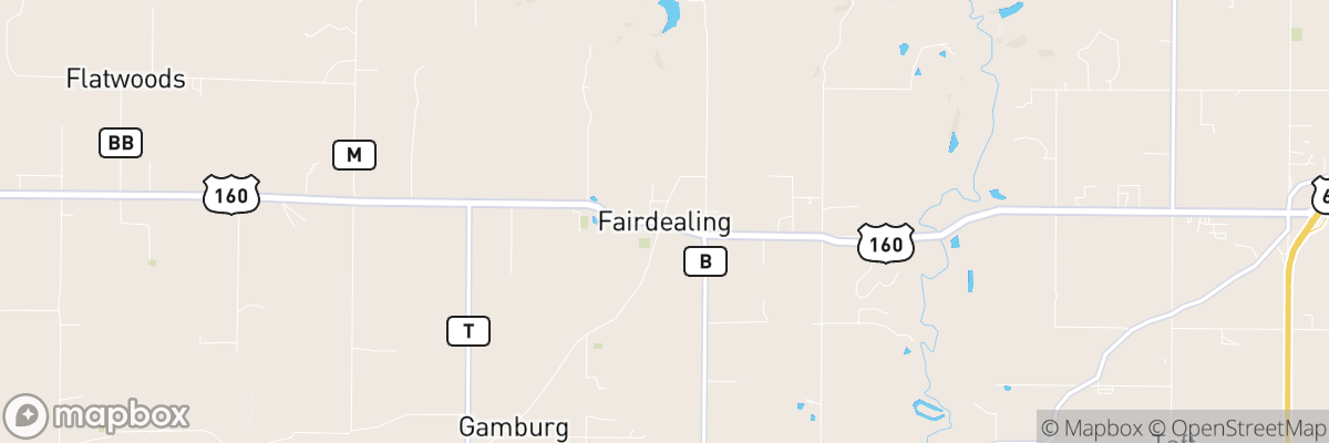 Fairdealing, Missouri map