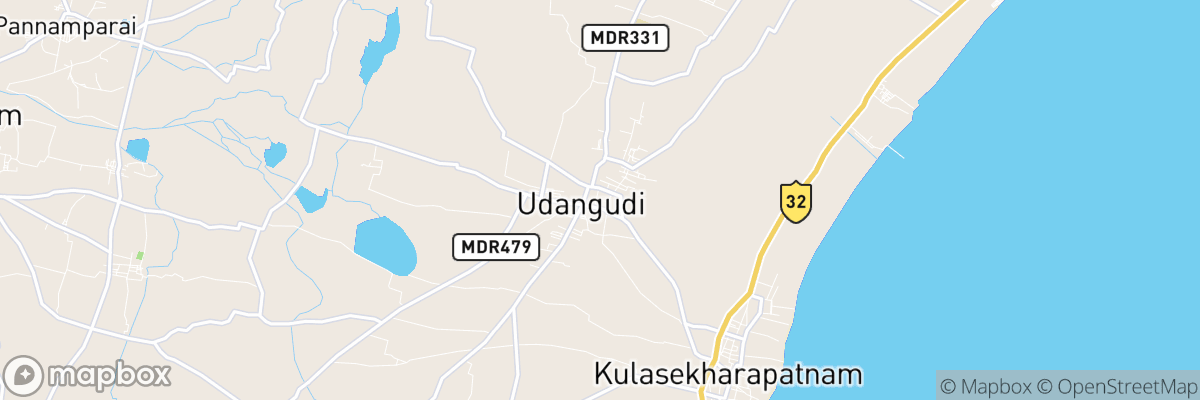 Udangudi, Tamil Nādu map