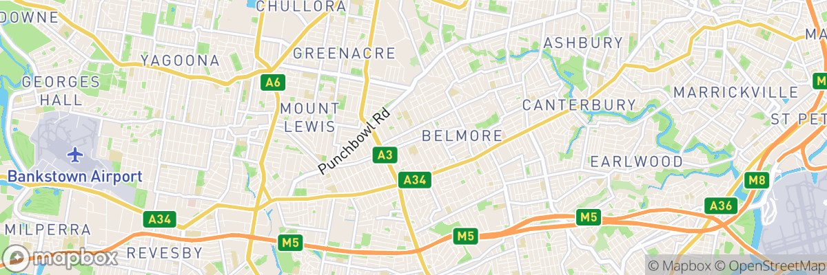 Lakemba, New South Wales map