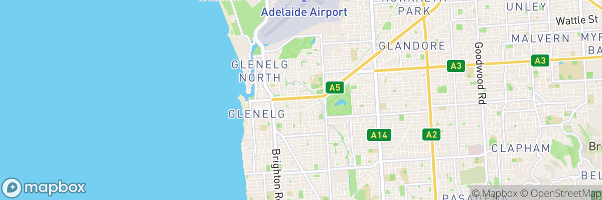 Glenelg East, South Australia map