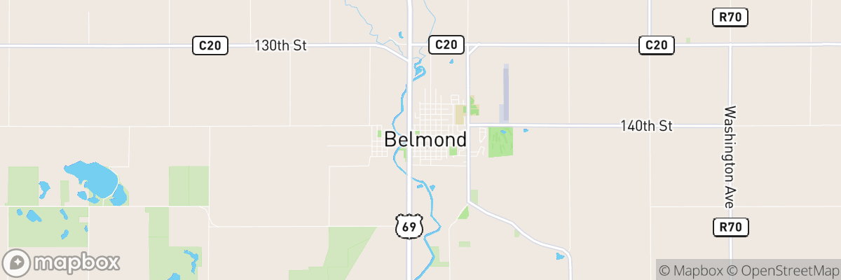 Belmond, Iowa map