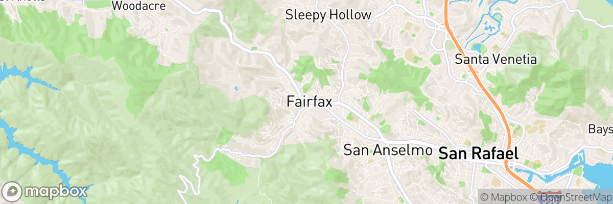 Fairfax, California map