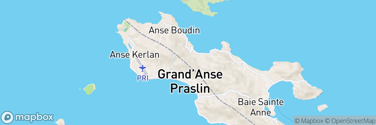 Grand Anse Praslin, Grand Anse Praslin map